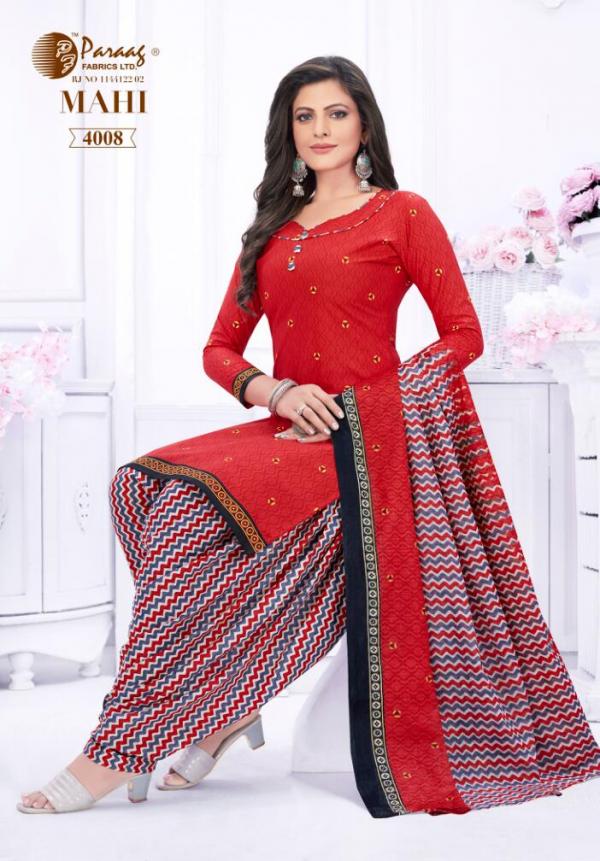 Paraag Mahi Vol-4 Cotton Designer Readymade Suit